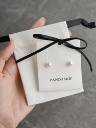Xiangyanghuakai&pandasew Přizpůsobené Logo šperky Z Bavlněného Plátna Ušní Karta šperky Ušní Cvočky úložná Karta