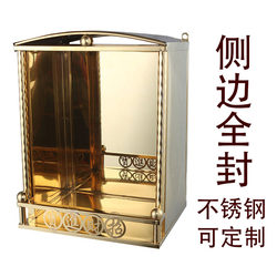 Stainless Steel Fully Enclosed Tian Guan (Heaven Official) Shrine for Home Use, Outdoor Rainproof, Five Earth Gods, Five Directions, Doorway, Wall-Mounted Shrine