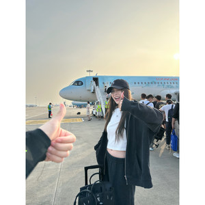 
NanaByNana [Winter in Seoul] High gram heavy fried color washed sweatshirt set women's autumn sweatpants two-piece set