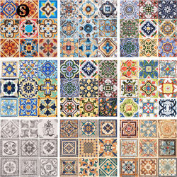 Nordic Tiles Mediterranean Background Wall Tiles Kitchen Bathroom Colorful Embossed Glossy Small Tiles 300