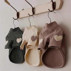 Autumn and winter dog clothes, versatile loving velvet bottoming shirt, small and medium-sized dog Teddy cat pet clothing