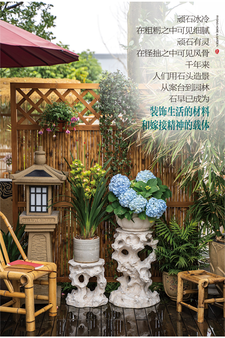 Rysing 新しい中国風太湖石埠頭 屋外ガーデンオーナメント