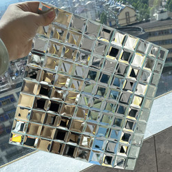 Crystal Glass Mosaic Tiles Seamless Self-Adhesive Edged Mirror Living Room Tv Background Wall Border Ktv Wall Stickers