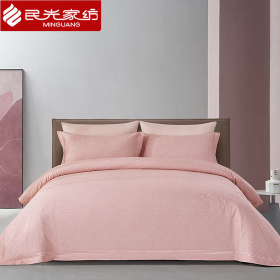 Minguang ceramic brushed embroidery four-piece high count cotton brushed four-piece pure cotton set