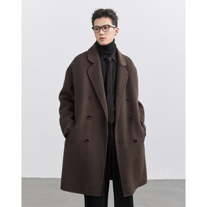 
[All Wool] Piaget Zall Men's Handmade Double-sided Wool Wool Coat Men's Mid-Length Winter Warm Jacket