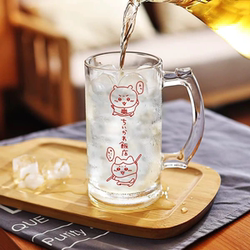 Chiikawa Chinese Restaurant Series Beer Glass Juice Cup Water Cup Large Capacity Draft Beer Cup with Print