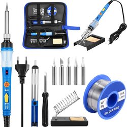 110V Digital Display 80W Constant Temperature Adjustable Soldering Iron Electronic Repair Tool Soldering Tool Electric Welding Pen Set