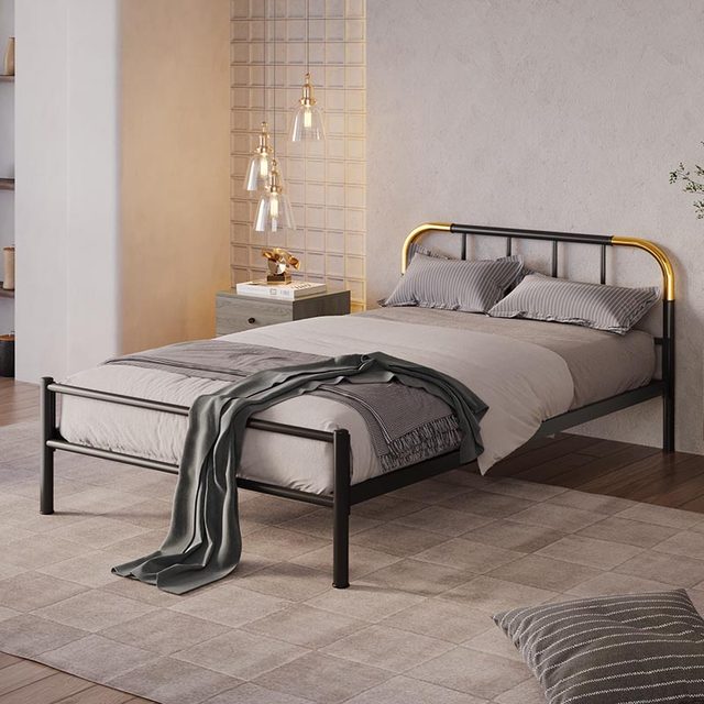 Tiantan iron bed thickened and reinforced single modern simple bed row ...