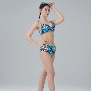 Amber outer single breast MM bikini swimsuit fashion sexy split swimwear women's holiday steel bracelet chest pad
