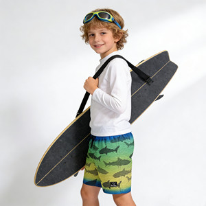 
Amber outer singles children's multi-color beach play swimming trunks surfing beach pants can be launched into the water with a lining drawstring style