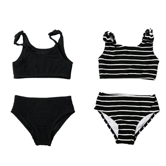 Amber single Korean children's split vest swimsuit girl baby texture pattern girl triangle bikini