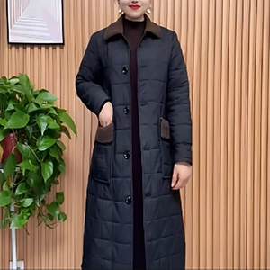 
Winter temperament and fashionable mother's wear warm quilted windbreaker coat women's winter loose casual knee-length cotton coat