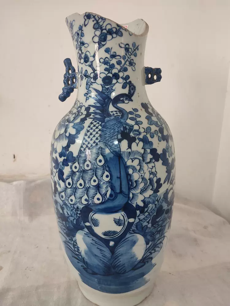 青花 大皿 清時代 中国古玩 清代雍正青花夔龙盘传世老瓷器保真包老古玩古董