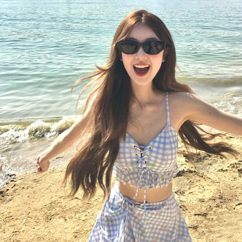 2025 new skirt split swimsuit three-piece set