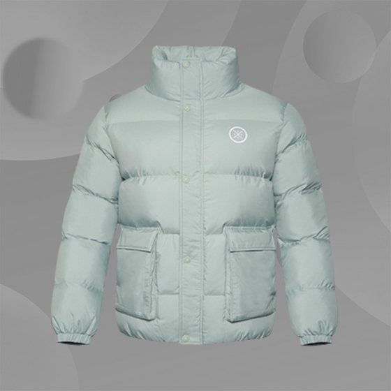 Li Ning cotton clothing winter new Wade series men's fashion casual loose stand -up collar short cotton cloth AJMR029