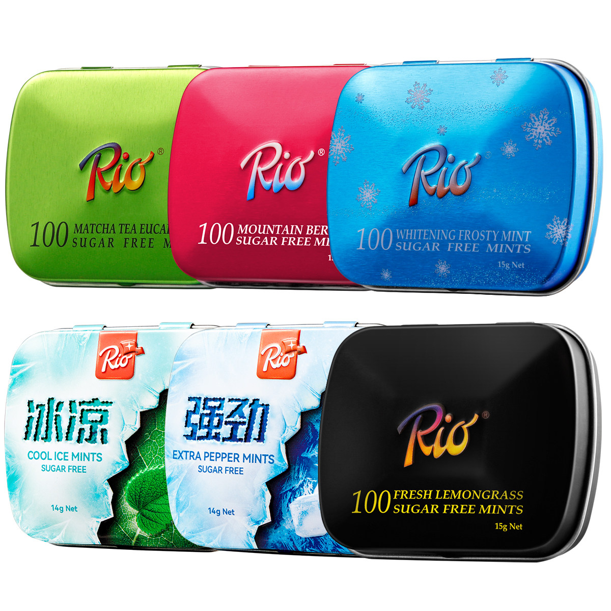 Rio Sugar-Free Mint Candy - Strong Four Flavors - 60g