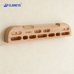 Clbmeys Indoor Rock Climbing Finger Strength Board, No-Drill Home Door Frame Fitness Pull-Up Bar, Solid Wood Training Device