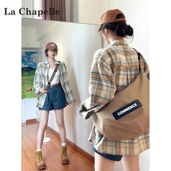 La Chapelle Plaid Sun-Protective Long-Sleeve Shirt for Women 2026 New Summer Loose Shirt with a Stylish Design Cardigan Top