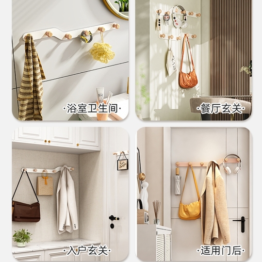 木製フック付きスタンドラック 木製フック付きスタンドラック