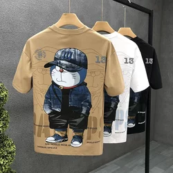 Clearance Sale~ Withdrawn Items, Bargain Cartoon Print Pure Cotton Short-Sleeve T-Shirt, Trendy Brand ins Versatile Loose Fit Couple's Base Layer