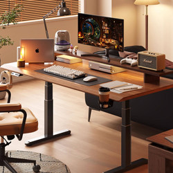 Solid Wood Electric Lift Table for Home Office, Computer Desk, Study Desk, Writing Desk, Bedroom Gaming Desk
