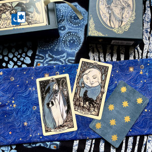
Original tarot card bag, Renaultman oracle card handmade towel roll, portable storage bag, fabric handmade card holder