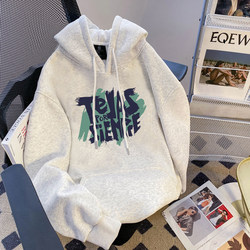 American High Street Hip-Hop Youth Sweatshirt for Men, Hooded, Autumn and Winter, Fleece-Lined, Heavyweight, Trendy Brand, Loose-Fitting Couple's Jacket