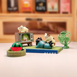 Bored, Watching Tv, Japanese-Style Zakka Mini Crafts, Decorative Items, Living Room Scene Decorations, Small Figurines