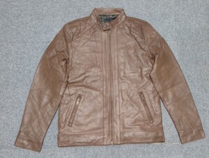 
JZPZ Men's Slim First Layer Sheepskin and Cotton Genuine Leather Jacket Pilot Jacket Winter Classic