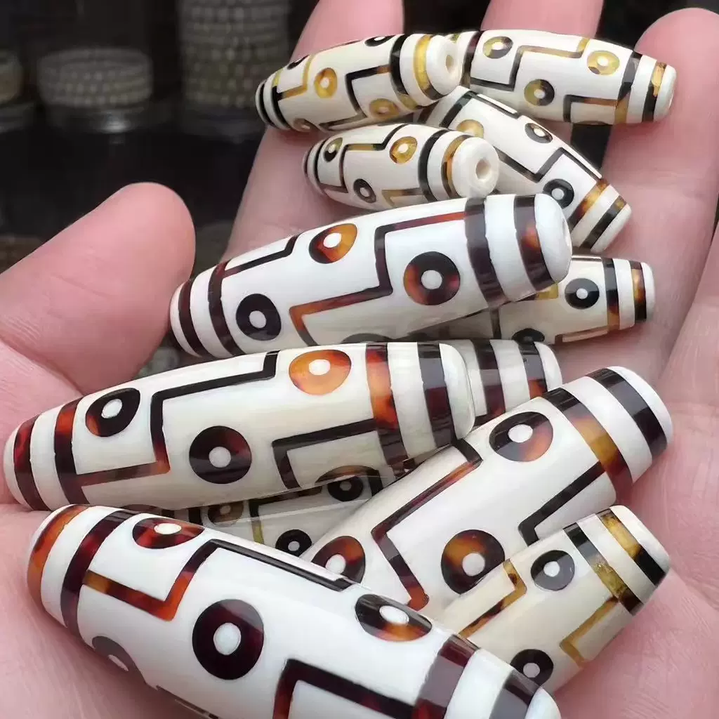 保真猛犸象牙直切手串男女文玩手链单圈原色牙芯冰料老型鼓珠子