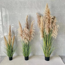 Natural Bionic Reed Plant Potted Plants for Shopping Malls, Hotel Landscape Decoration, Window Display, Photography Props, Green Plants
