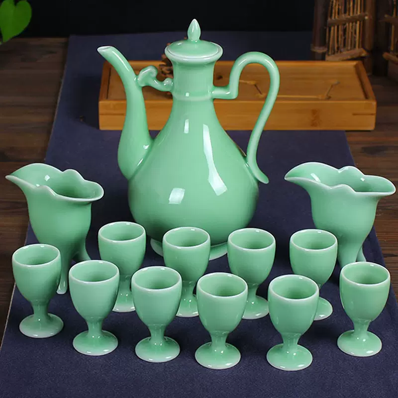 中国 龍泉窯 青磁 神獣持ち手 執壷 水注 C R5199 中国 龍泉窯 青磁 神