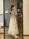 Sweet Momo Spring new style cross-design purple gentle style slim design t-shirt top for women
