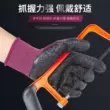 Miễn phí vận chuyển Dingsheng #389 nylon nhăn găng tay chống mài mòn chống trơn trượt nhúng và treo keo bảo hộ lao động găng tay bảo hộ lao động