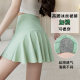 
Summer 3-point ice silk short skirt for women with high waist can wear naked yoga sports skirt large size hot girls thin pleated skirt pants