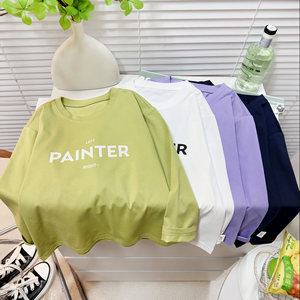 
[Exclusive to Vienna Lao Zhao][Gu Nai] Spring long-sleeved T-shirt for boys and girls, middle-aged children's tops and bottoming shirts