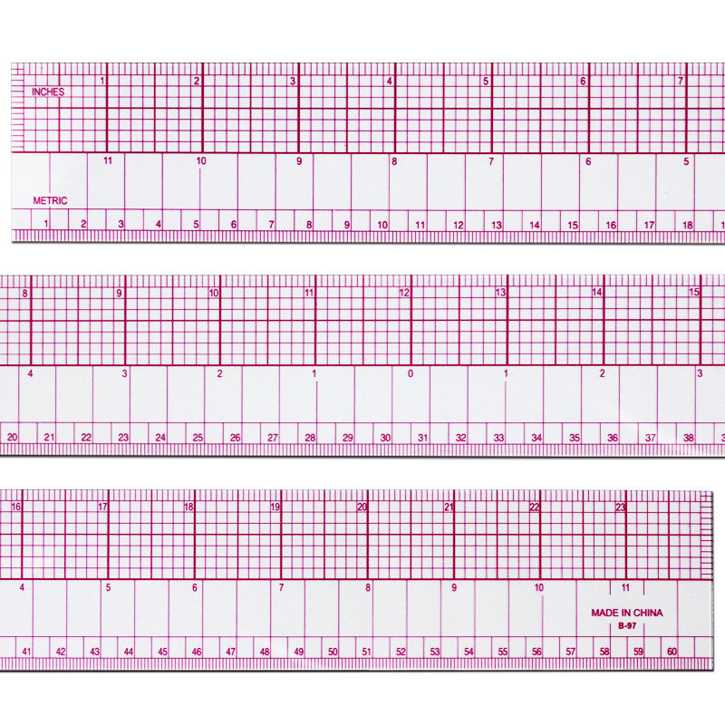B-97 등급자, 의류 재단 패턴 제작 및 제판 도구, 길이 60CM, 다기능 내장 스케일-