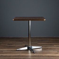 Deyike Nordic Minimalist Table Walnut Color Cafe Dining Table Stainless Steel Restaurant Table Commercial Negotiation Small Square Table