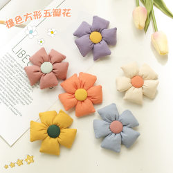 Curtain Decoration Accessories, Small Ornaments, Contrasting Color Large Windmill Five-Petal Flower Brooch, Curtain Head Embellishments, Decorative Pins