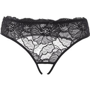 Women's underwear ladies lace hollow sex briefs thin no trace low -waist open crotch large -size underwear open stall

