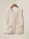 Autumn and winter small fragrance style lamb plush vest for women 2024 new vest fleece horse clip warm outside wear shoulder
