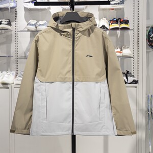 Li Ning sports windbreaker men's 2025 spring new fitness series water-repellent loose hooded jacket AFDV537
