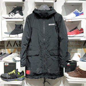 2019 spring new Li Ning coat men's BAD5 windproof mid -length sports casual trench coat AFDP019