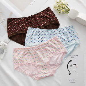 3 price butterfly Anfen inner pants female Qingsong fiber low -waist small flat corner dot non -trace bag hip shorts
