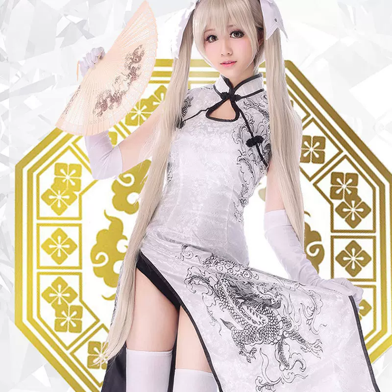 缘之空穹妹cos服旗袍春日野穹cosplay衣服御姐假发服装全套-Taobao