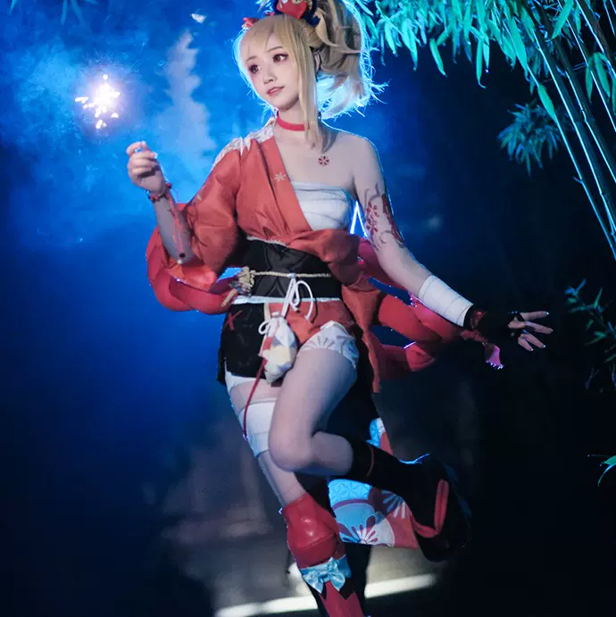 游戏原神稻妻城宵宫cos服琉焰华舞cosplay女游戏动漫角色扮演c服-Taobao