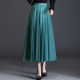 High-waisted gauze skirt with pleated women's spring 2025 new long skirt waist-hugging slimming skirt mid-length A-line large sway
