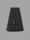 Dahong flagship store Manye casual floral print midi skirt for women fashion vacation style sweet slim skirt