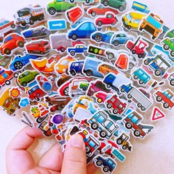 3D Bubble Stickers of Vehicles and Cars, Decorative Stickers for Children and Babies, Educational Toys for Boys