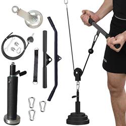 LAOSHU Fitness Equipment High Pulley Pull-Down Bird Machine Modification Accessories DIY Home Mechanical Pulley Wire Rope Set